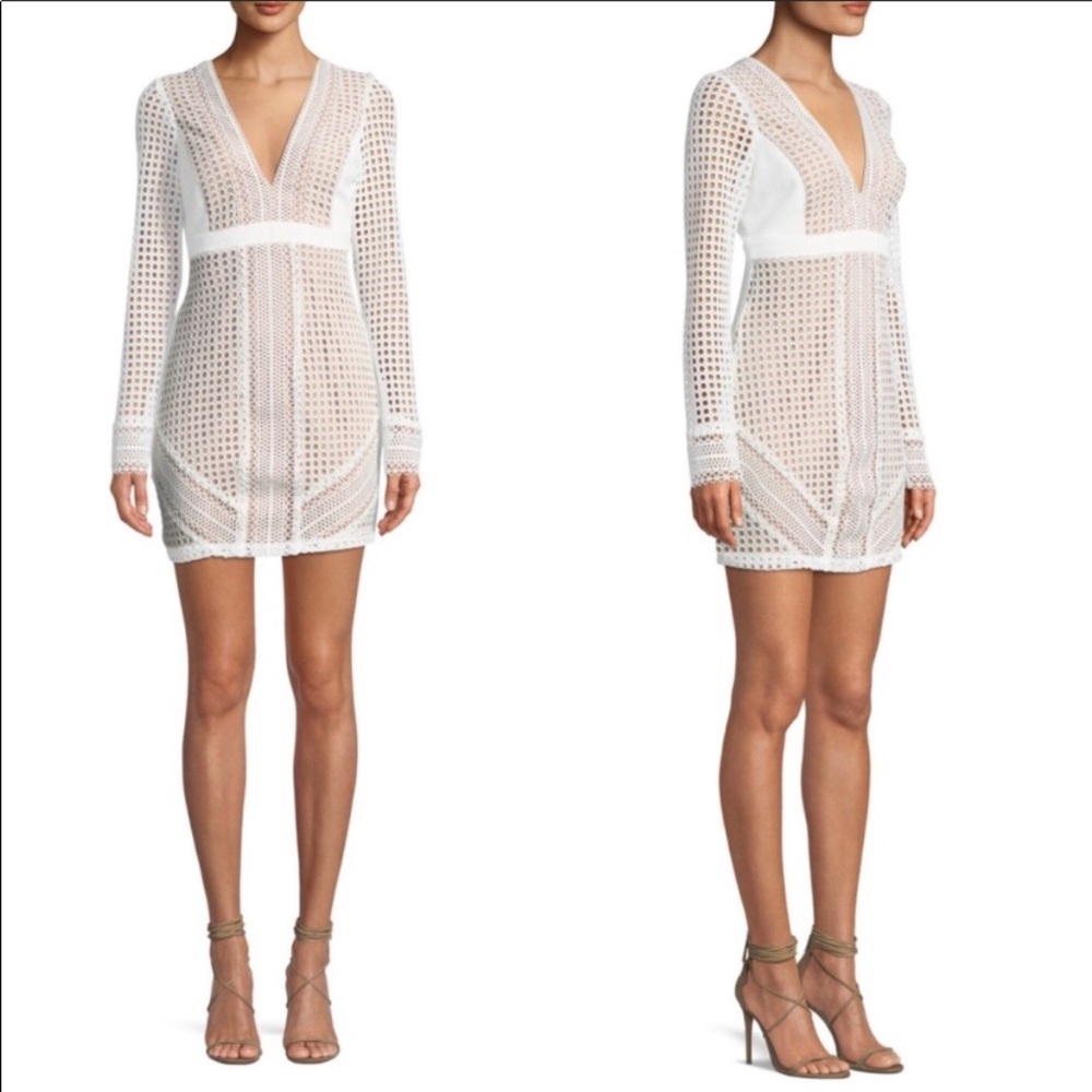 Bardot Clio Paneled Crochet Dress